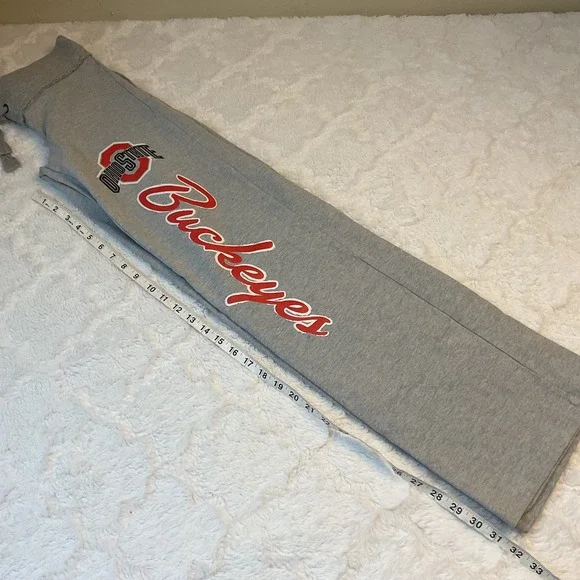 Pro Edge Ohio State Buckeyes Gray Sweatpants Women's S/P Wide Leg - Picture 7 of 7